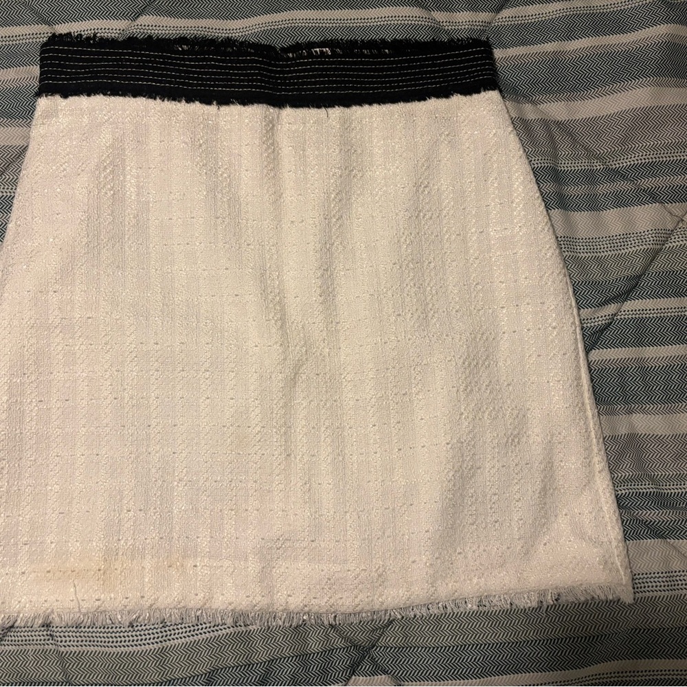 Ann Taylor Black and White Mini Skirt